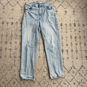 Abercrombie Curve Love Ultra High Rise Ankle Straight Jean